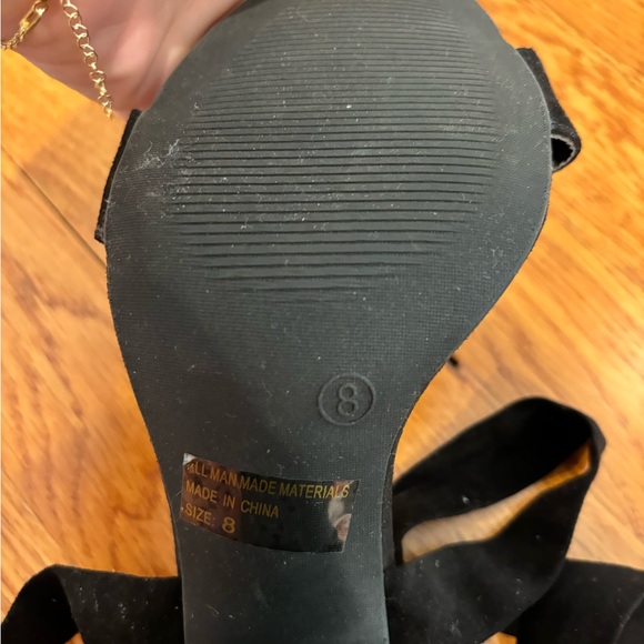 Fashion Nova Black Strappy Women's Heels - Picture 6 of 8